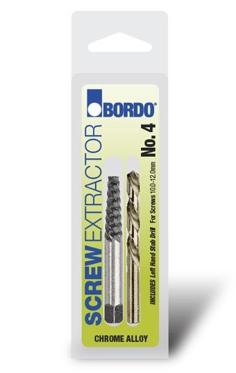 BORDO SCREW EXTRACTOR #1 + DRILL (CARDED - PACK OF 1)